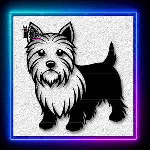 Black And White Westie Wall Art West Highland Terrier Decor Wall Art Home Decor