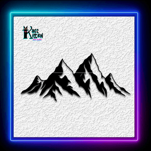 Twin Peaks Mountain Range Natural Mountains Outdoor Wall Art Home Decor