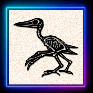 Dinosaur Skeleton Pterodactyl Wall Art Home Decor