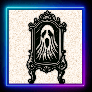 Haunted Mirror With Separate Reflection Wall Art Home Decor