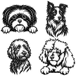 Dog Faces 4 STL Bundle