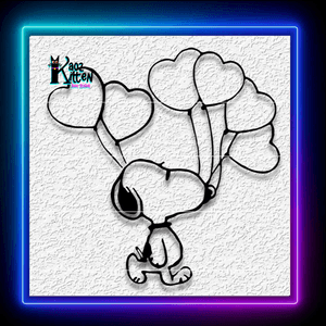 Snoopy Peanuts Cartoon Fanart Valentines Day Wall Art Home Decor
