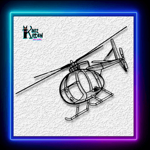 MD 500 Utility Helicopter Aircraft Wall Art Home Decor