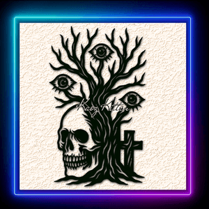 All Seeing Spooky Tree Wall Art Home Decor 