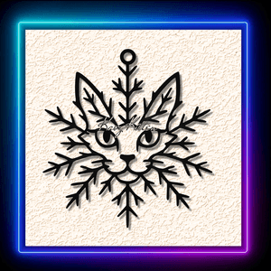 Kitty Cat Snowflake Ornament