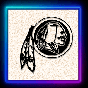 Washington Commanders Red Skins Logo Symbol Wall Art Home Decor