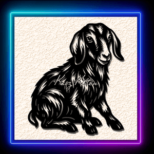 Sitting Pasture Goat Wall Art Home Decor