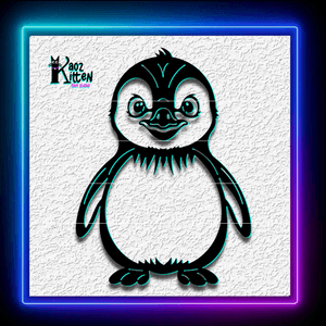 Chubby Penguin Cute Winter Bird Wall Art Home Decor