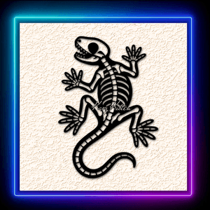 Lizard Gecko Skeleton 3 Wall Art Home Decor