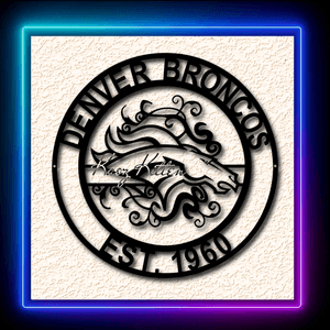 Denver Broncos Football Team Wall Art Home Decor