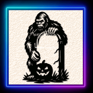 Sasquatch Tombstone Guardian Graveyard Wall Art Home Decor 