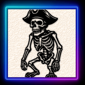 Pirate Skeleton Monkey Wall Art Home Decor