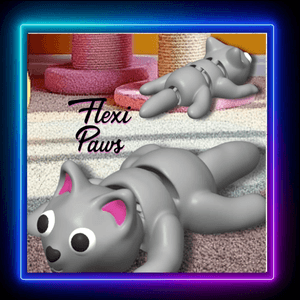 Flexi Kitty Cat Fidget Toy Flexy Articulated Kitten Figurine