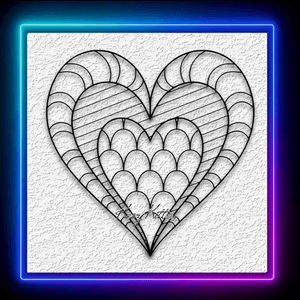 Candy Swirl Heart Wall Art Mandala Love Home Decor