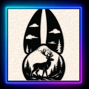 Deer Footprint Wall Art Home Decor