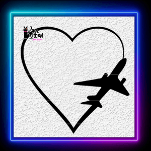 Airplane Love Wall Art Pilot Aircraft Decor Heart Wall Art Home Decor