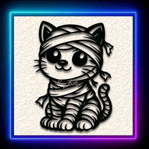 Cat Mummy Halloween Wall Art Home Decor