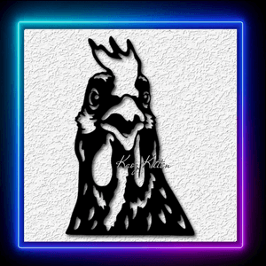 Chicken Head Rooster Wall Art Home Decor