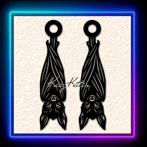 Hanging Sleeping Bat Earrings