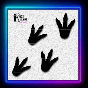 4 Dinosaur Tracks Wall Art Prehistoric Decor Wall Art Home Decor