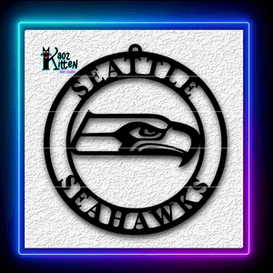 Seattle Seahawks Logo Sports Football Team Mascot Sign Wall Art Home Decor