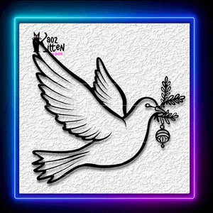 Christmas Dove Wall Art Dove With Mistletoe Decor Wall Art Home Decor