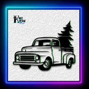 Little Xmas Truck Holiday Wall Art Home Decor