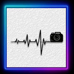 Love of Photography Heartbeat Wall Art Camera Home Decor