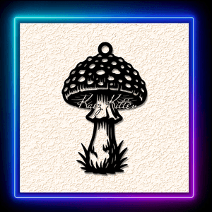 Spotted Mushroom Layers Keychain Earring