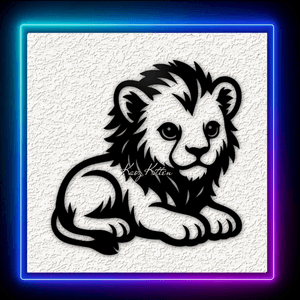 Lion Cat Cub Wall Art Home Decor