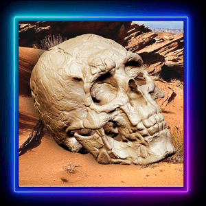Realistic Neanderthal Human Skull Replica Home Decor Figurine