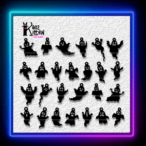12 Pairs Ghost Earrings Halloween Costume Jewelry Or Decorations