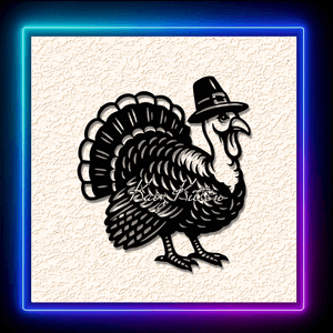 Mr Sir Pilgrim Turkey With Hat Wall Art Home Decor