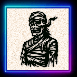 Undead Mummy Zombie Haunted Halloween Wall Art Home Decor