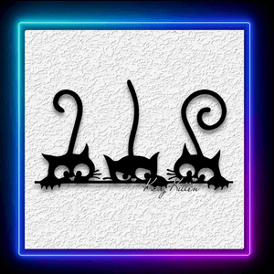 Mischievous Kittens Wall Art Kitty Cat Home Decor