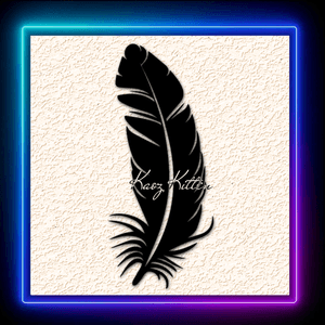 Bird Feather Upright Wall Art Home Decor