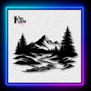 Snowy River Wall Art Winter Wonderland Mountains Decor Wall Art Home Decor