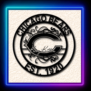 Chicago Bears Football Team Wall Art Home Decor