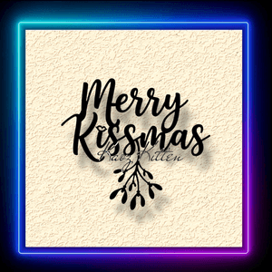 Merry Kissmas Sign Mistletoe Wall Art Home Decor