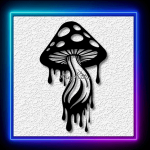 Trippy Hippie Mushroom Garden Shroom Wall Art Home Decor