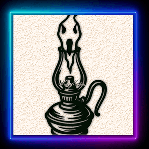 Haunted Oil Lamp Wall Art Home Decor