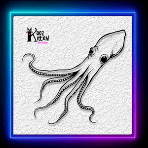 Squid Wall Art Ocean Life Decor for Beach House Wall Art Home Decor