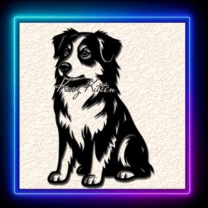 Australian Shepard Puppy Dog Wall Art Home Decor