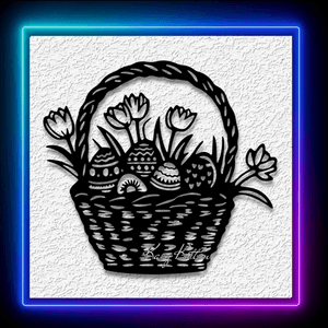 Easter Basket Wall Art Easter Eggs Home Decor