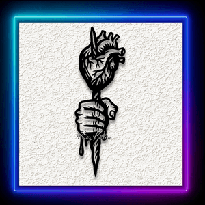 Stake Heart Vampire Wall Art Home Decor