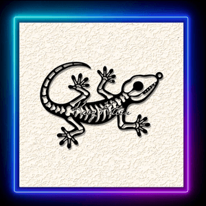 Lizard Reptile Skeleton Wall Art Home Decor