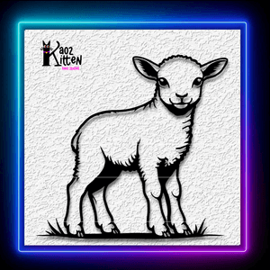 Baby Lamb Wall Art Sheep Ranch House Decor Wall Art Home Decor