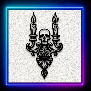 Castle Skull Candles Wall Art Home Decor