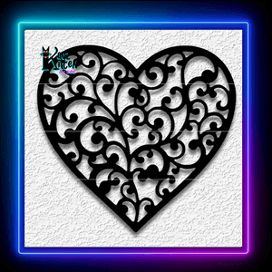 Valentines Day Paisley Mandala Heart Wall Art Home Decor