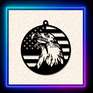 Bald Eagle Patriotism America Keychain Earring